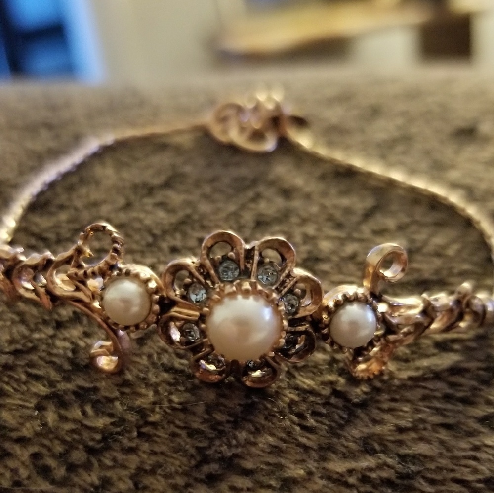 Sterling silver rose gold bracelet